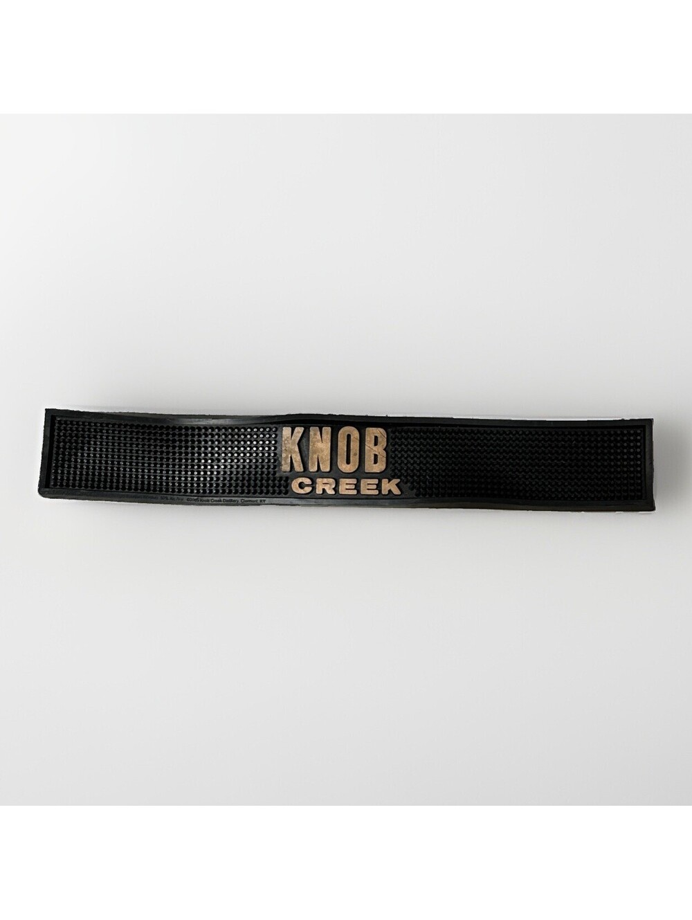 KNOB CREEK BOURBON WHISKEY RUBBER BAR RAIL RUNNER SPILL MAT 23” x 3”